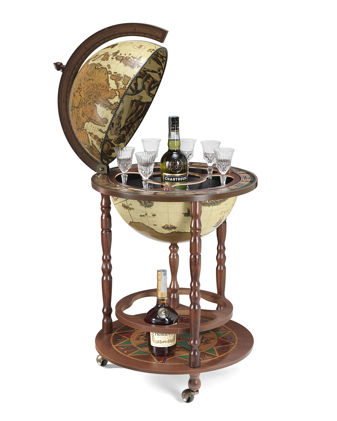 Cook Safari Globe Bar Made In Italy 40cm Globe Drinks Cabinet