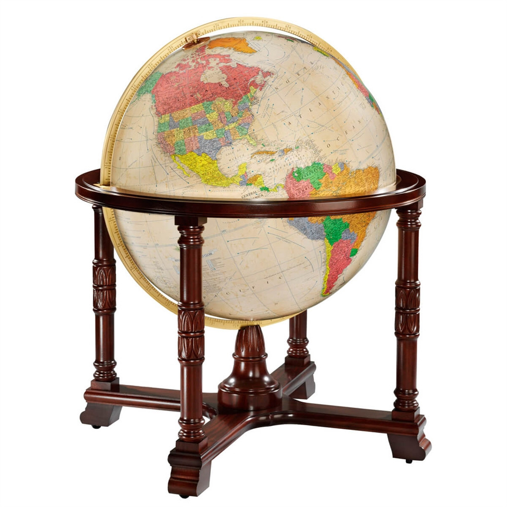 Diplomat Antique Illuminated Floor Globe