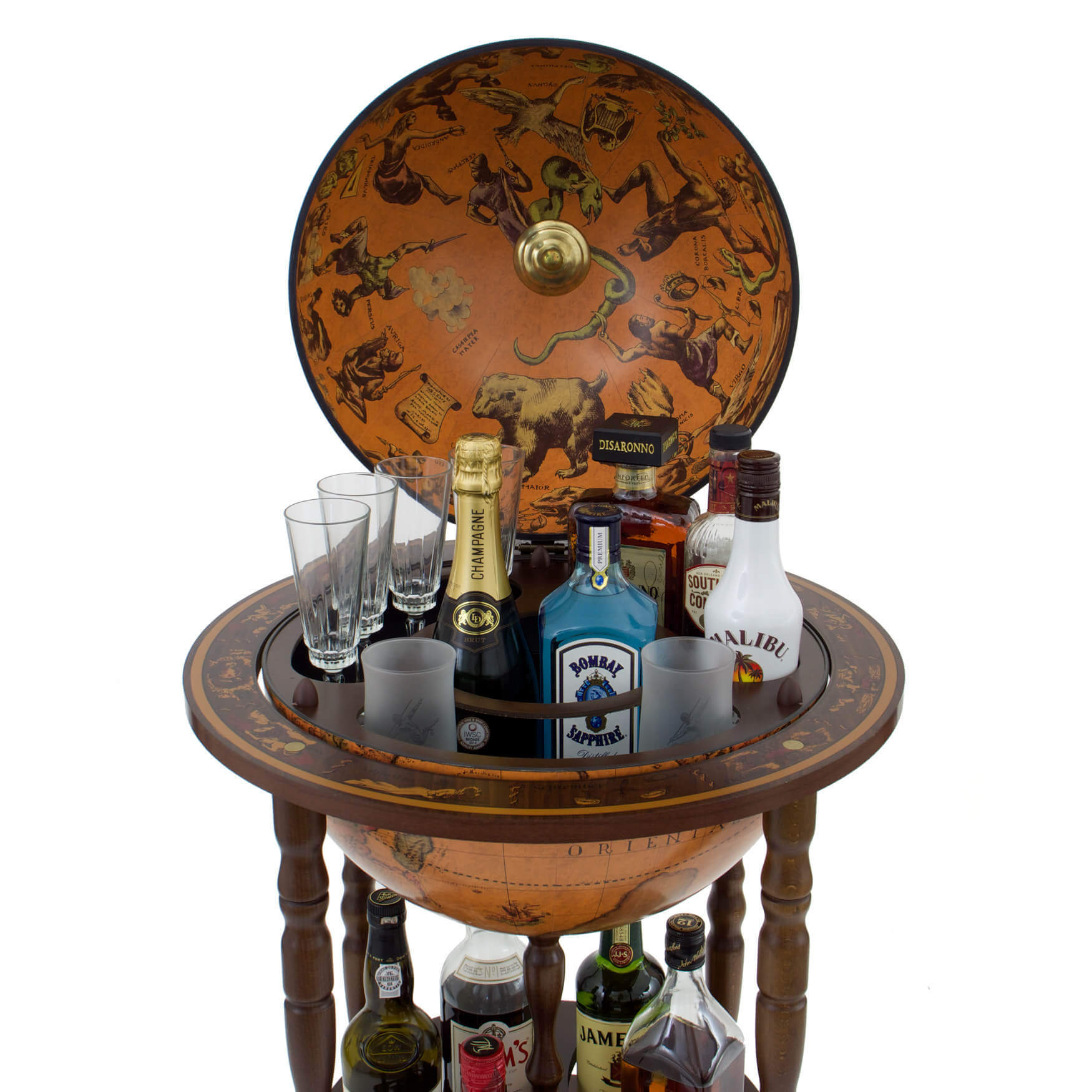 Scott Globe Bar Made In Italy 40cm Globe Drinks Cabinet