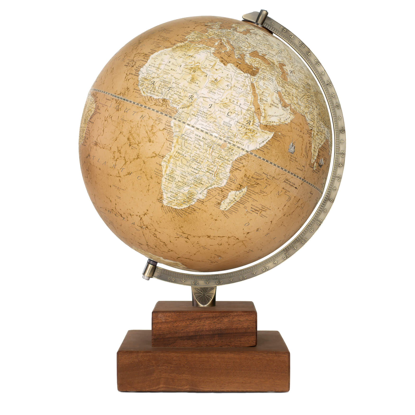 Waller & Wood Woodworks Sapele Gold Soft Touch Globe